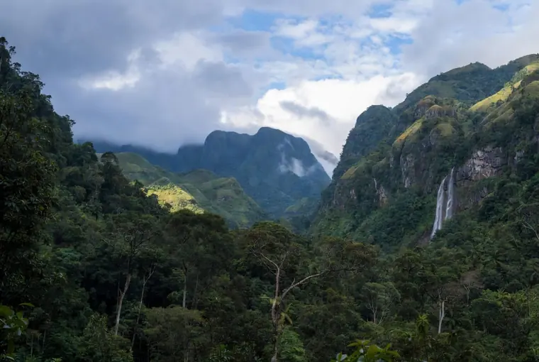 Mountain and forest landscape in Khao Yai National Park near Korat