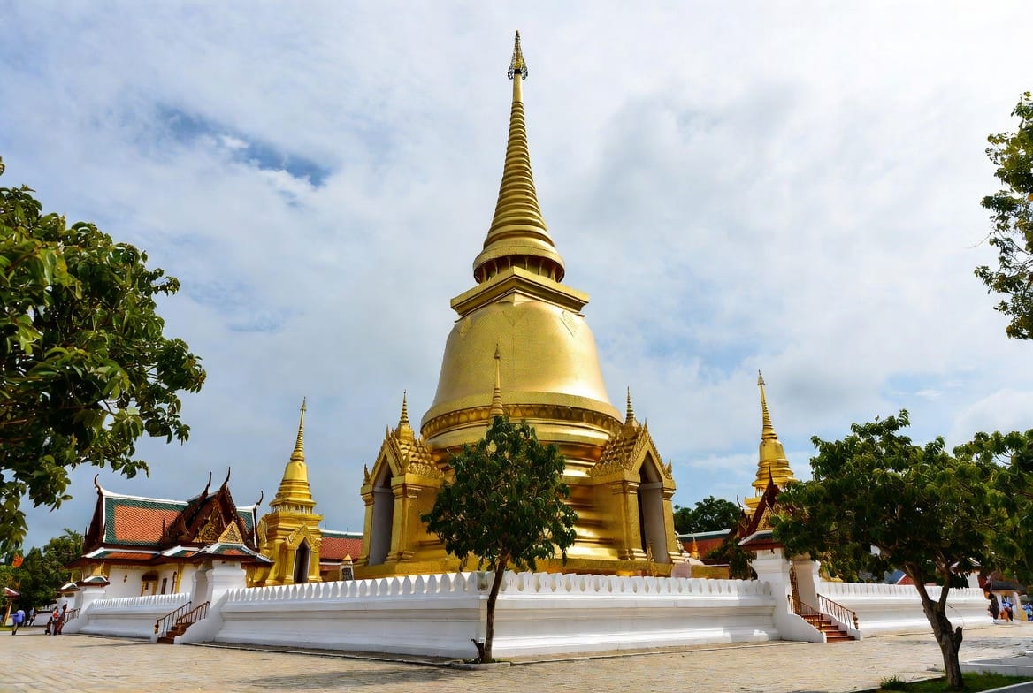 Golden stupa of Wat Phra That Nong Bua in Ubon Ratchathani