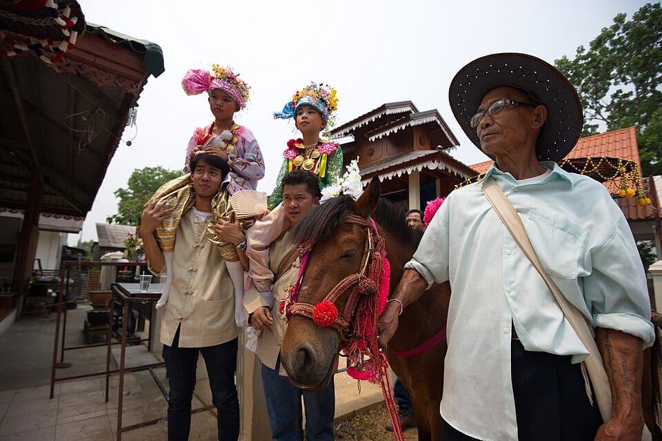 Costumed boys in Mae Hong Son